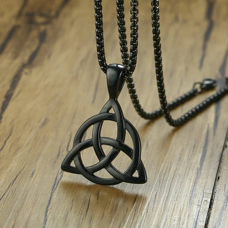 Viking Celtic Knot Necklace - Triple Knot Pendant