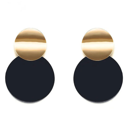 Smooth Round Drop Earrings
