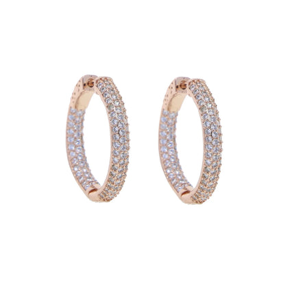 Iced Out Hoop Earrings – 25mm/50mm Full CZ Coverage