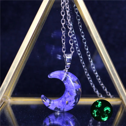Blue Sky & Cloud Resin Pendant Necklace