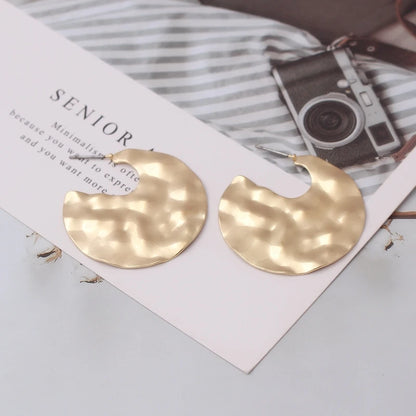 Eccentric Multi-Shaped Metal Dangle Earrings