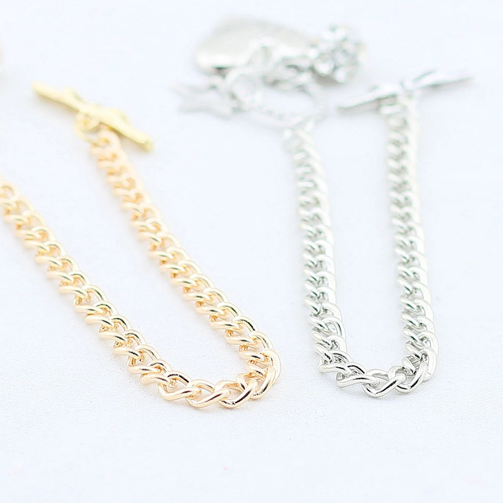 Gold & Silver Heart Charm Bracelet for Women