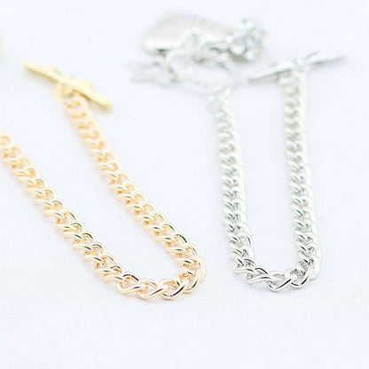 Gold & Silver Heart Charm Bracelet for Women