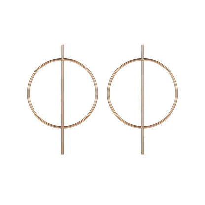 Multi-Shaped Round and Irregular Hollow Pin Earrings