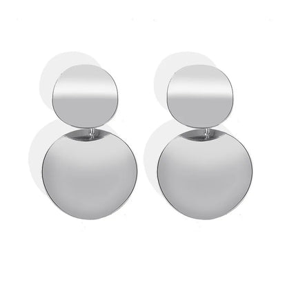 Multi-Shaped Round and Irregular Hollow Pin Earrings