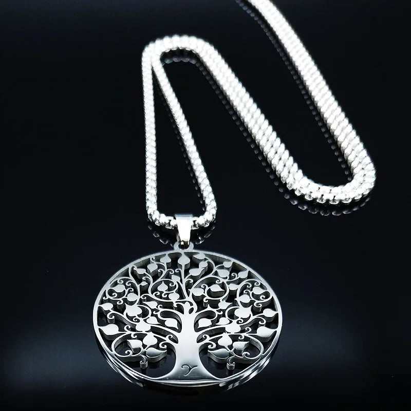 Tree of Life Pendant Necklace – Silver SS