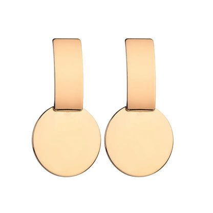 Multi-Shaped Round and Irregular Hollow Pin Earrings
