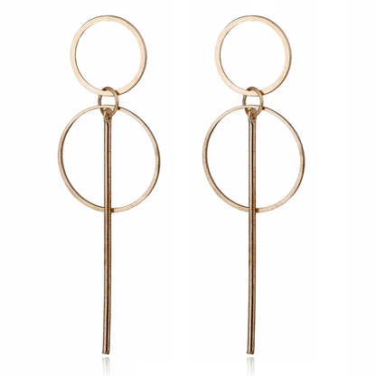 Multi-Shaped Round and Irregular Hollow Pin Earrings