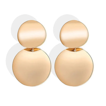 Multi-Shaped Round and Irregular Hollow Pin Earrings