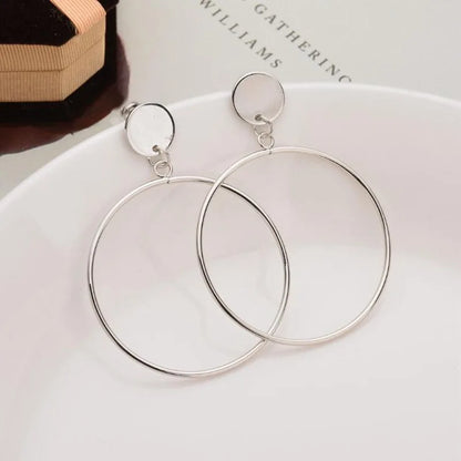 Multi-Shaped Round and Irregular Hollow Pin Earrings