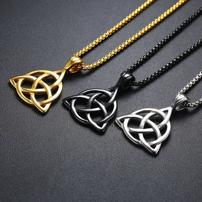 Viking Celtic Knot Necklace - Triple Knot Pendant