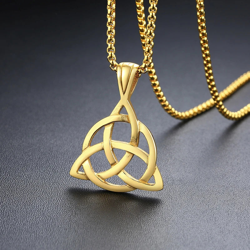 Viking Celtic Knot Necklace - Triple Knot Pendant