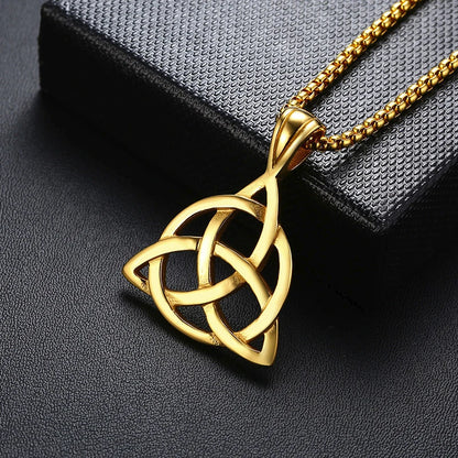 Viking Celtic Knot Necklace - Triple Knot Pendant