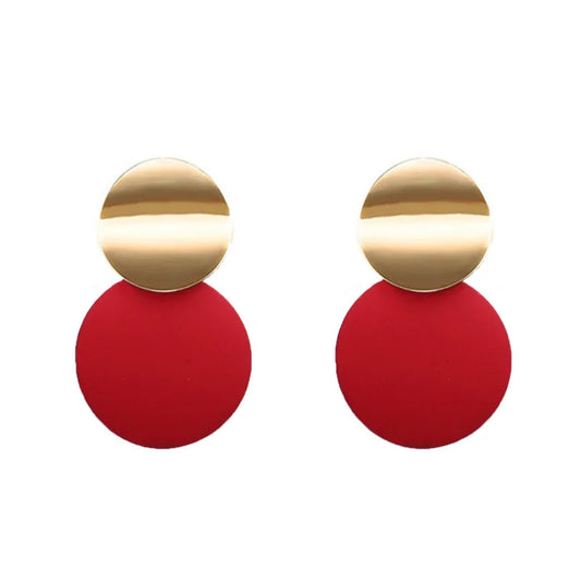 Smooth Round Drop Earrings