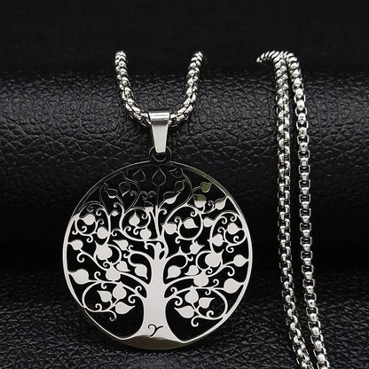 Tree of Life Pendant Necklace – Silver SS