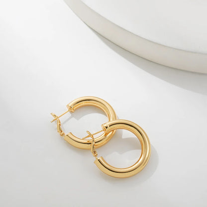 Gold Twisted Hoop Earrings
