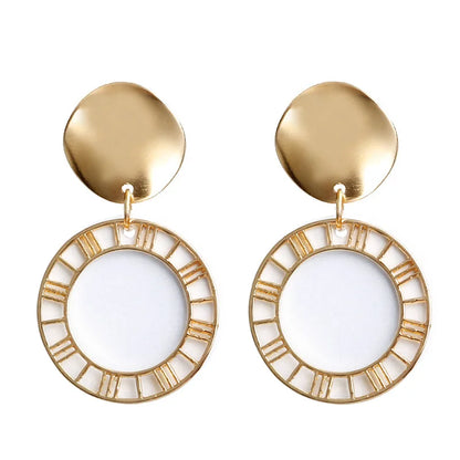 Smooth Round Drop Earrings