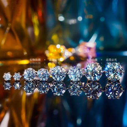 Classic 6-Prong Moissanite Stud Earrings