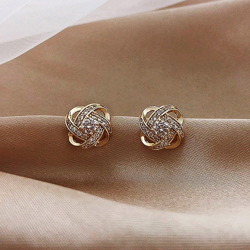 Exquisite Zircon Multi-Shaped Stud Earrings