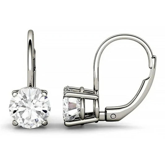 Geometric D-Color Moissanite Stud Earrings