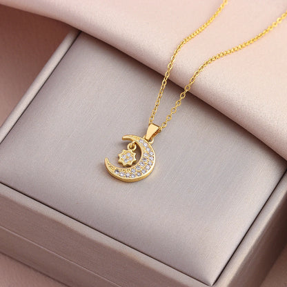 Crescent Moon Pendant Necklace