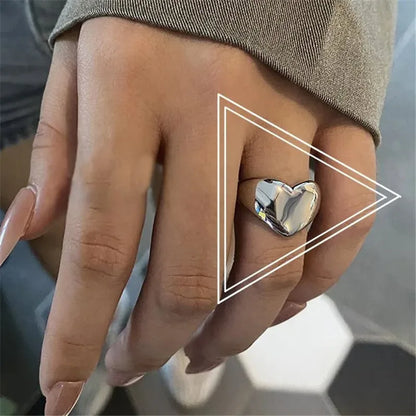 Open Rings Set Eccentric Chunky Geometric Ring