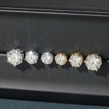 18K Gold Plated /  925 Sterling Silver Moissanite Stud Earrings