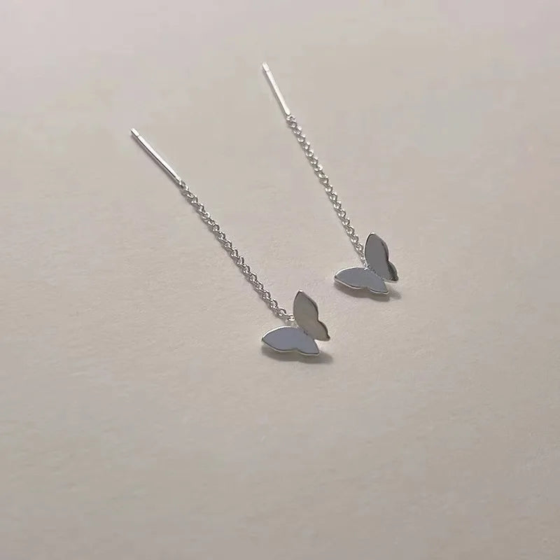Bohemian Tassel Drop Earrings – Heart, Rose & Clover Charms