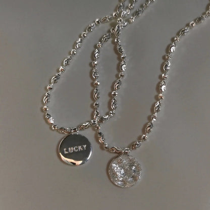 Sterling Silver Adjustable Lucky Letter Bracelet for Women