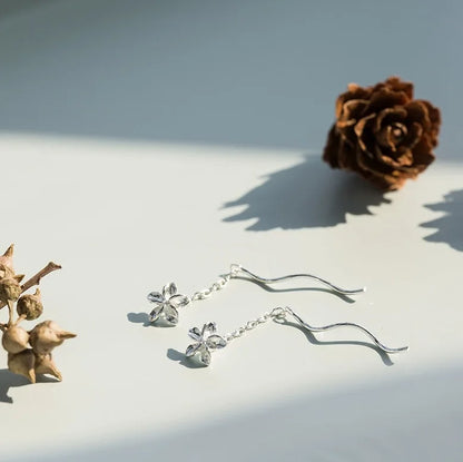 Bohemian Tassel Drop Earrings – Heart, Rose & Clover Charms