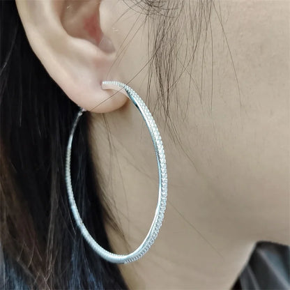 Silver/Gold Plated Cuff Hoop Earrings