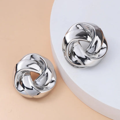 Gold Spiral Whirlpool Earrings