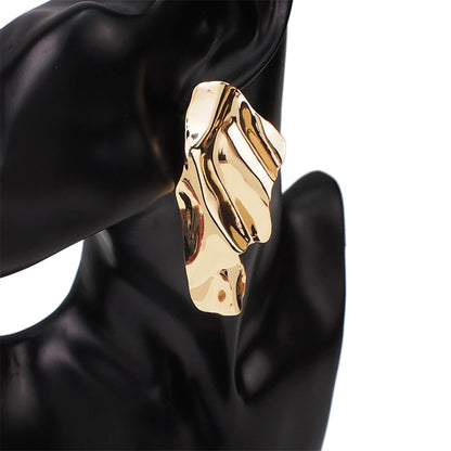 Eccentric Geometric Metal Dangle Earrings