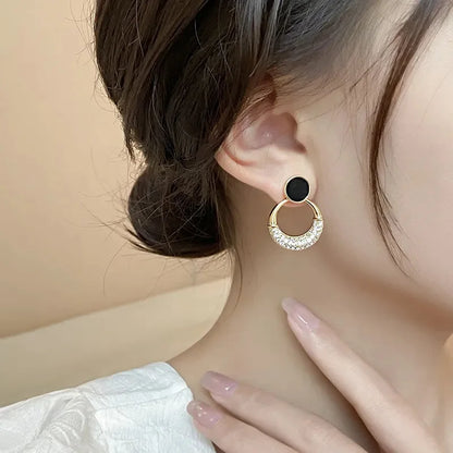 Elegant Multi-Shaped Hoop Drop Earrings
