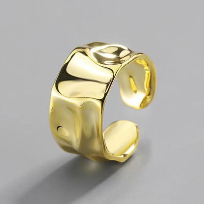 Open Rings Set Eccentric Chunky Geometric Ring