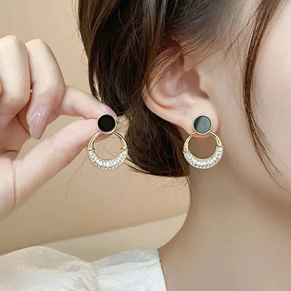 Elegant Multi-Shaped Hoop Drop Earrings