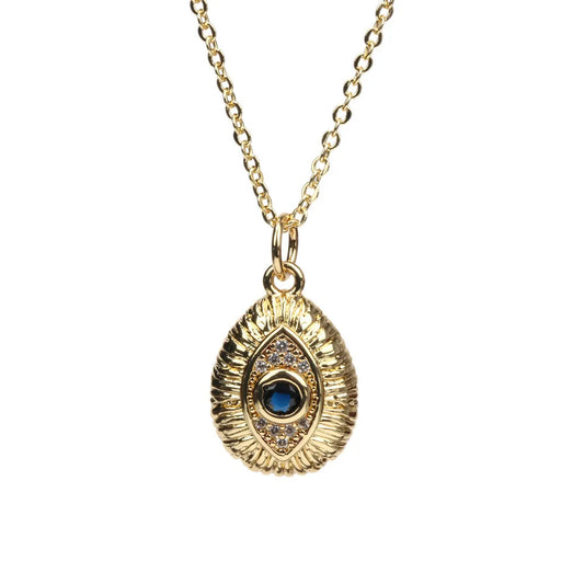 Vintage Halloween Necklace – Zircon Pendant Chain