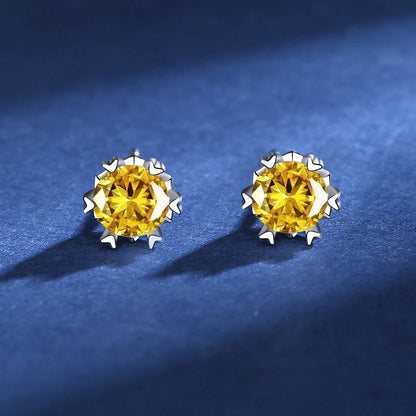 Round Moissanite Stud Earrings