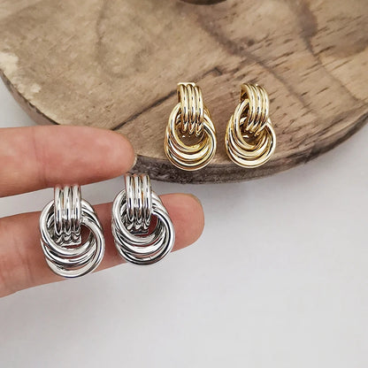 Triple-Layer Knot Stud Earrings