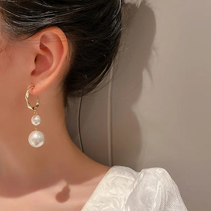 Bohemian Pearl & Rhinestone Stud Earrings