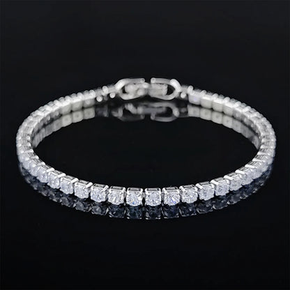 Zircon Tennis Bracelet - Dazzling Crystal Hand Chain for Women