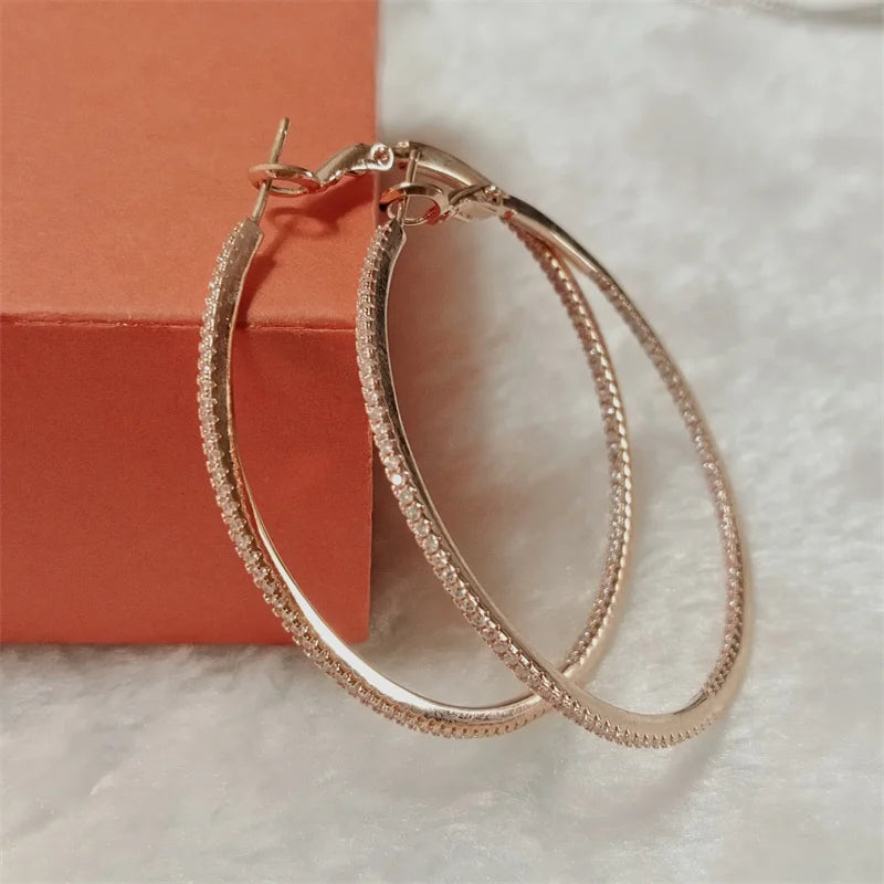Silver/Gold Plated Cuff Hoop Earrings