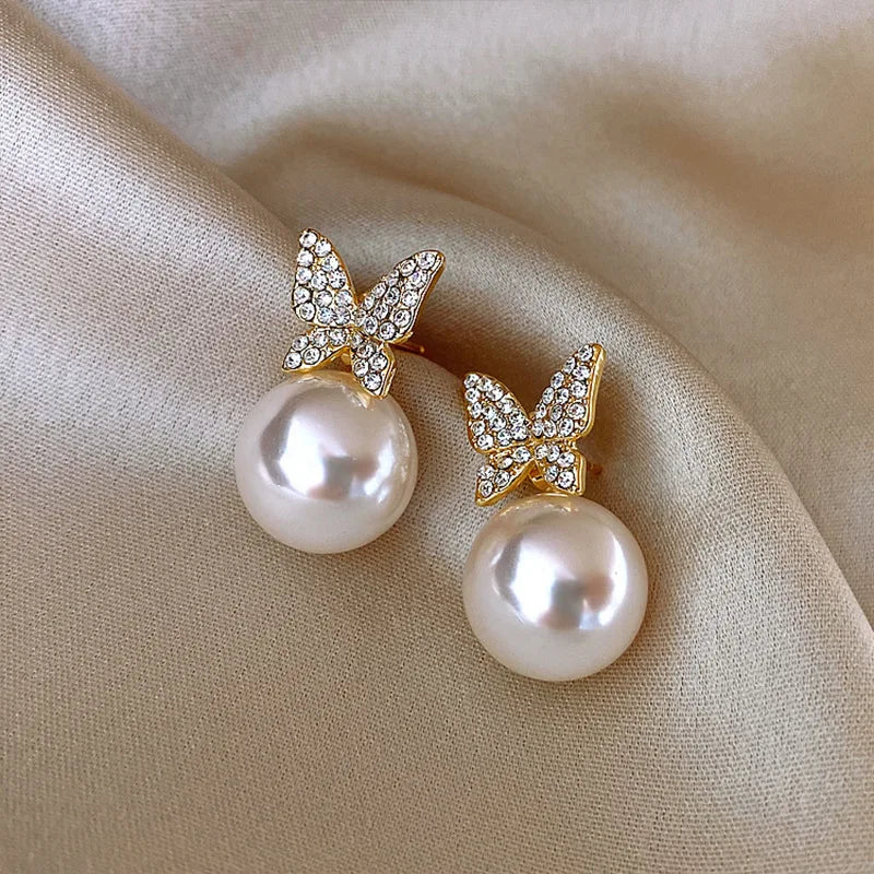 French Pearl Drop Earrings – Simulated Pearl Timeless Classics