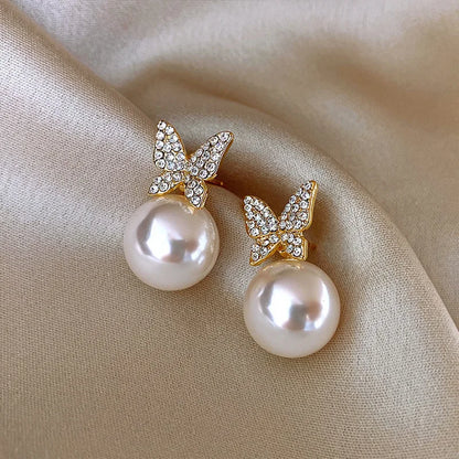 French Pearl Drop Earrings – Simulated Pearl Timeless Classics