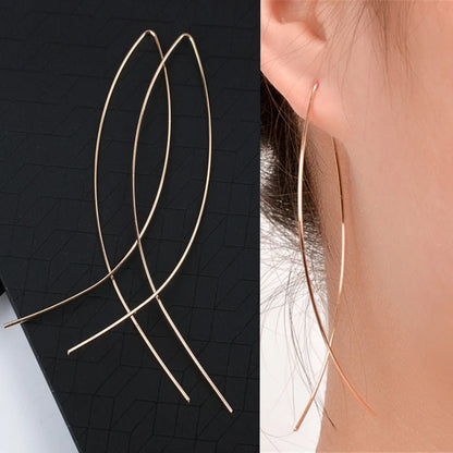 Elegant Multi-Shaped Hoop Drop Earrings