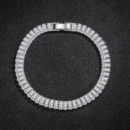 925 Sterling Silver Elegant Crystal Bracelet