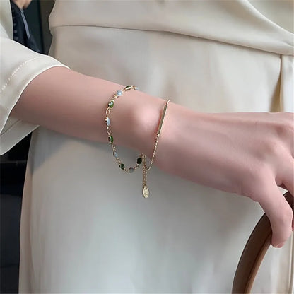 Bohemian Minimalist Multi-Layer Bracelet Set – 6-Piece Fashion Jewelry