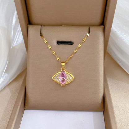 Blue Eye Necklace – Charm Gold Chain