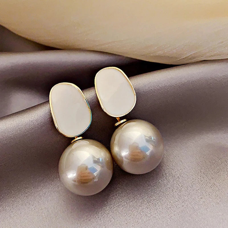 French Pearl Drop Earrings – Simulated Pearl Timeless Classics