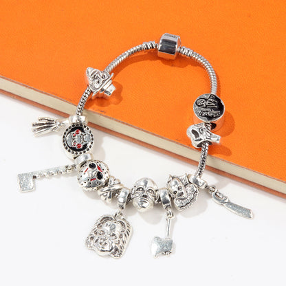 Horror Movie Charms Bracelet – Jason, Pennywise, Jigsaw & Ghostface